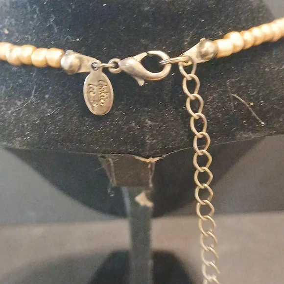 Elegant Gold Multi Stramd Beaded Necklace - Picture 5 of 8